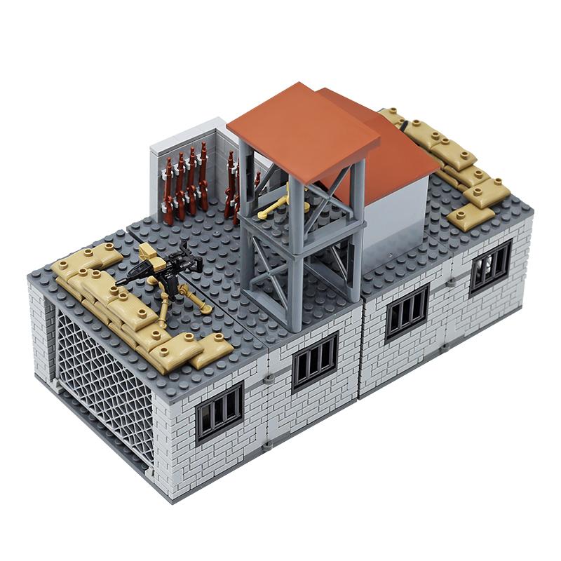 MOC Área Militar Restringida Bloques de Construcción Juguetes Armas Transformadas Ladrillos Juguete Bloques de Construcción Juguetes para Niños Regalos
