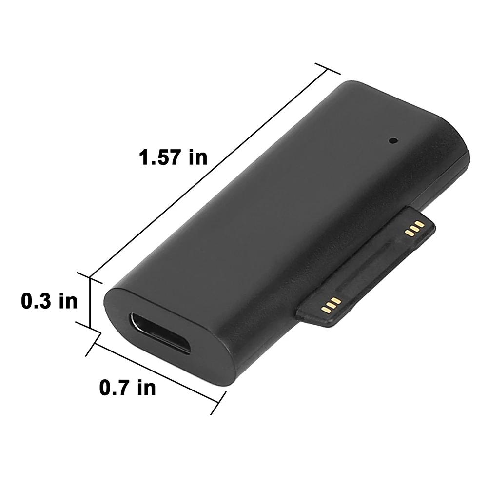 For Microsoft Surface Pro X 8 7 6 5 4 3 Go Book To USB Type C PD Adapter Tablet Converter Laptop Plug Fast Charge Connector