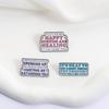 Healing Quotes Enamel Pins You Can Be Happy Hurting And Healing At The Same Time.Mental Internal Friction Brooches Jewelry Gifts