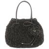Used AUTHENTIC ANTEPRIMA Flower charmHand Bag Black polyester