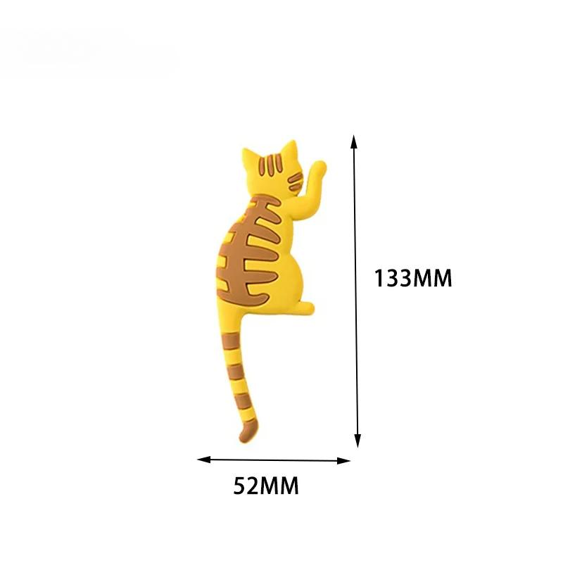 Süße Cartoon-Katzen-Schwanz-Kühlschrankmagnet-Haken Kawaii Kühlschrankdekorationen Aufkleberhaken Lochfreier Magnetischer Aufbewahrungshaken