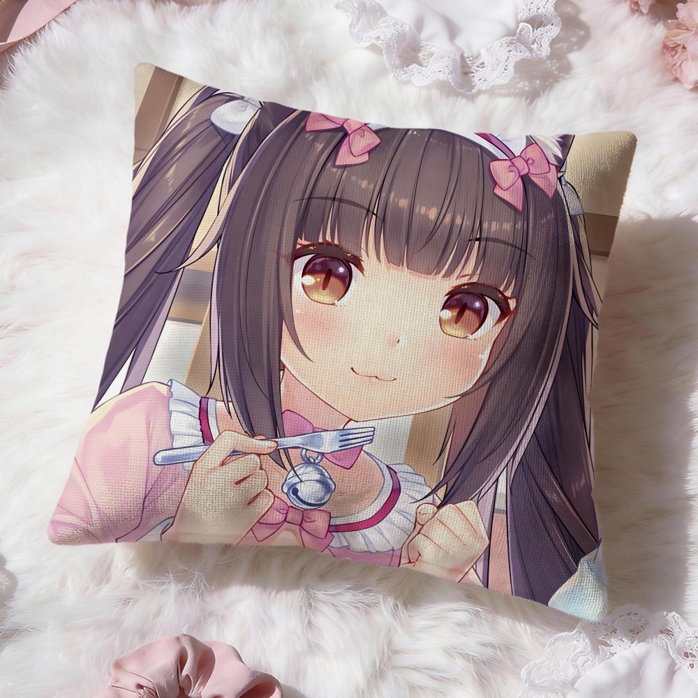 Süßes Spiel n-Nekopara Kissenbezug Premium Komfort Wendbarer Kissenbezug -Zwei-in-Eins-Design für jeden Raum & Autoinnenraum
