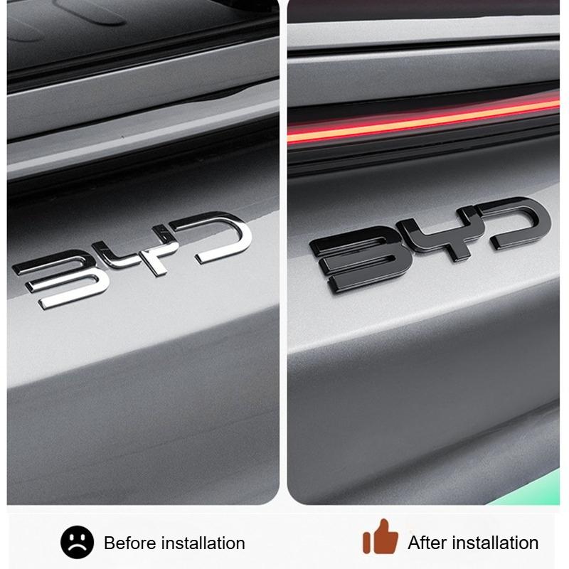 Για BYD Song Plus DMI Μαύρο Εμπρός Έμβλημα Τροποποίηση Μαύρος Πολεμιστής Σήμα Αυτοκινήτου Καλύμματα Στυλ Λογότυπο Πίσω Λογότυπο Οχήματος Αυτοκόλλητο