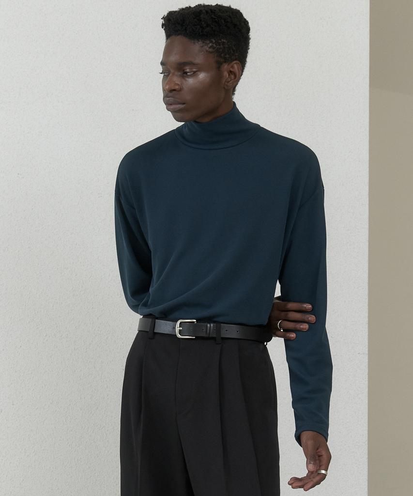 TRIP LE SENS Basic Turtleneck Knit_Blue Green (Type A)