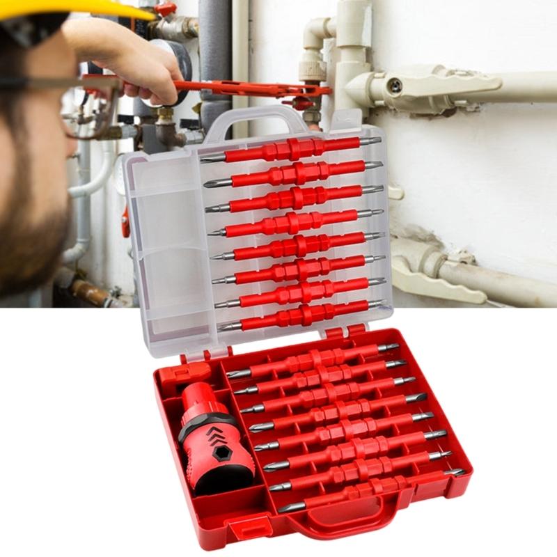 34 In 1 Ratchet Screwdriver Set Magnetic Screwdriver Tool Electrician Multifunctional Interchangeable Screwdriver