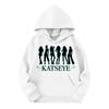 Girls' Fashion Long-Sleeve Hooded Sweatshirt with Print and Pockets