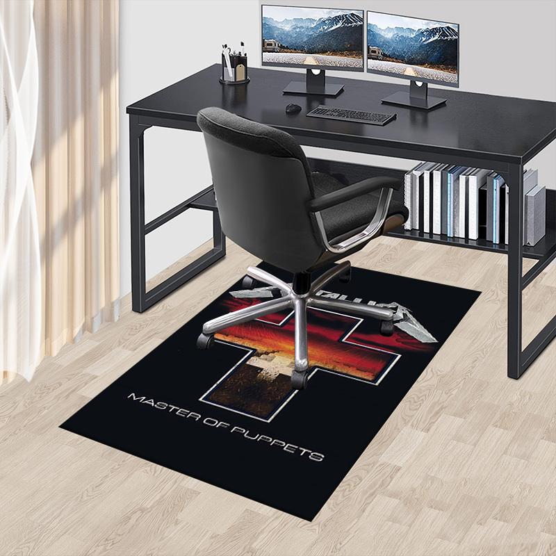 1 stuks Metallica Master of Puppets Huis Kantoor, Duurzaam Polyester Vloermat met Gemakkelijke, Kantoor Decoratie, Stedelijke Stijl, Antislip Achterkant