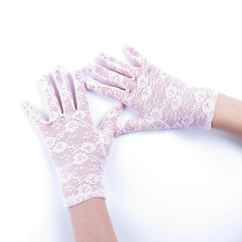 Gants d'été en dentelle pour femmes, gants de protection solaire pour voiture électrique d'extérieur, Sexy, décoration de mariage, gants MS