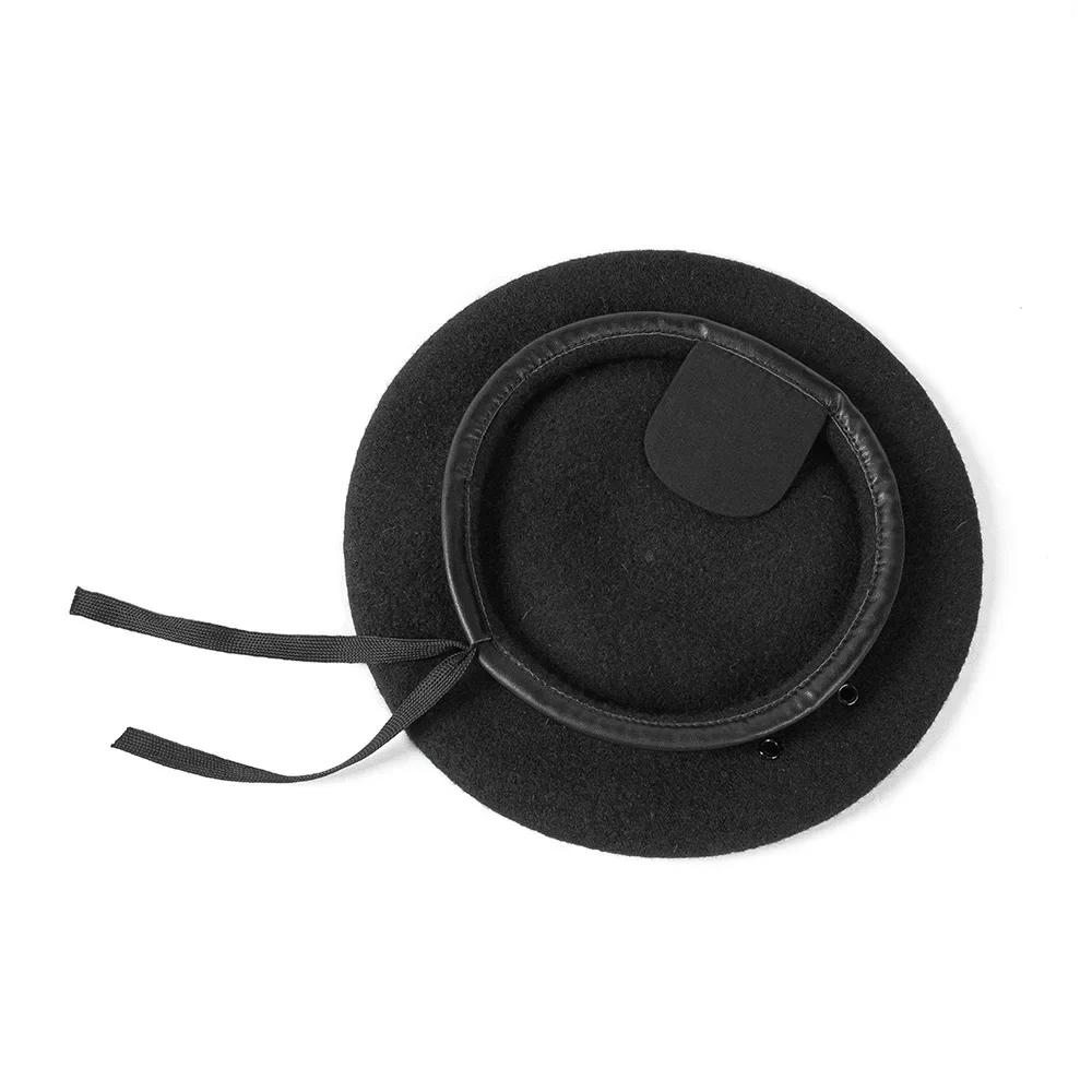 Unisex Adjustable Pure Wool Beret Big Size Military Army Berets Big Head Devil Soldier Winter Warm Wide Painters Hats S-XL 62cm