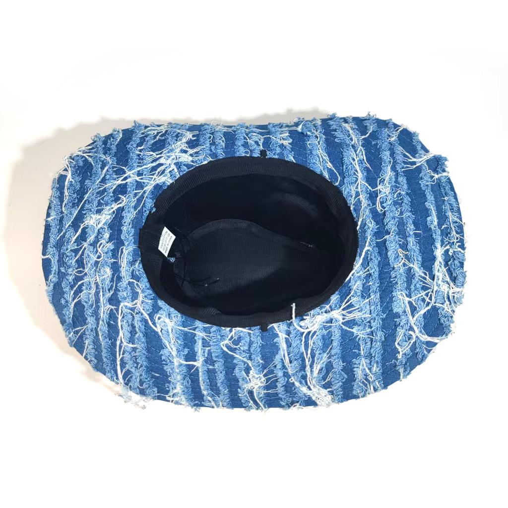 Western Cowboy Hat Spring And Autumn Retro Rough Edge Hat Women'S Outdoor Sunshade Sun Protection Bucket Hat Men