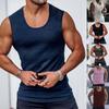 Sleeveless Sport T-shirt Bodybuilding Fitness Tank Tops Tee Solid Knit Summer T-shirt  Training Workout Gym Running T-shirt Men