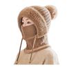 Yousheng Knitted Hat Women Windproof Insulated Design Soft Fleece Lining 3-in-1 Winter Warm Hat Outdoor Adventures Skiing Hiking Headgear