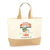 Jute Tote Bag - PLANETEE - Godmother Prof - Natural Jute - Printed In France - Sturdy Handles