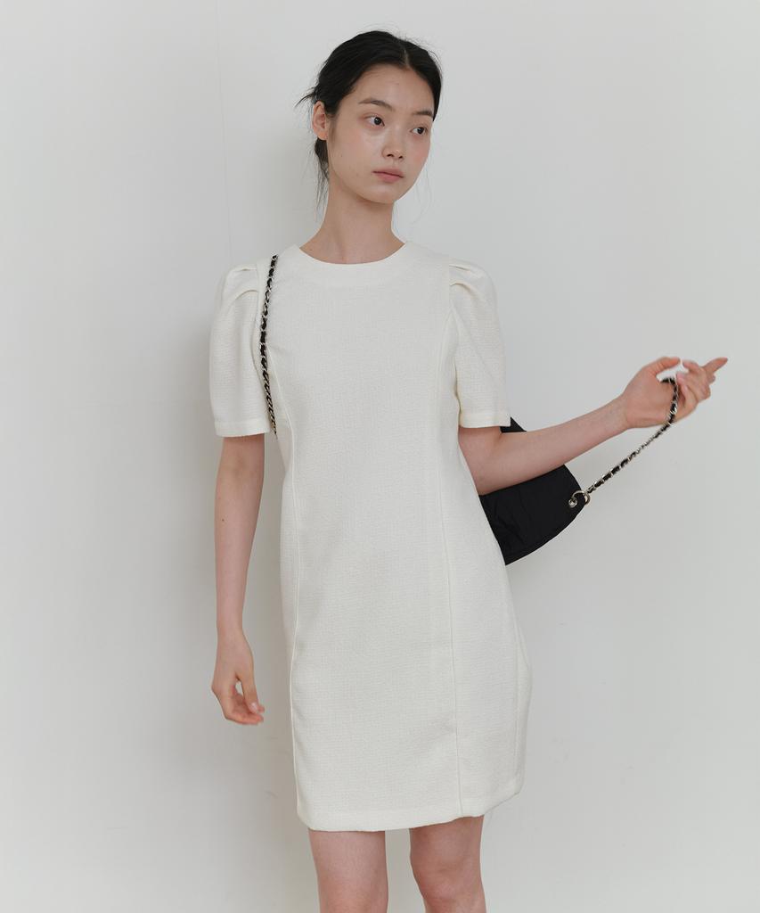 Yeoppe Tweed Line Onepiece_Ivory