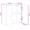 Wall Mounted Cabinet Smoked Oak Finish 59 x 31 x 60 cm Engineered Wood