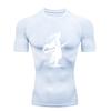 A Samurai Silhouette Men's Sports T-shirt Training Fitness Compression Workout T-Shirt