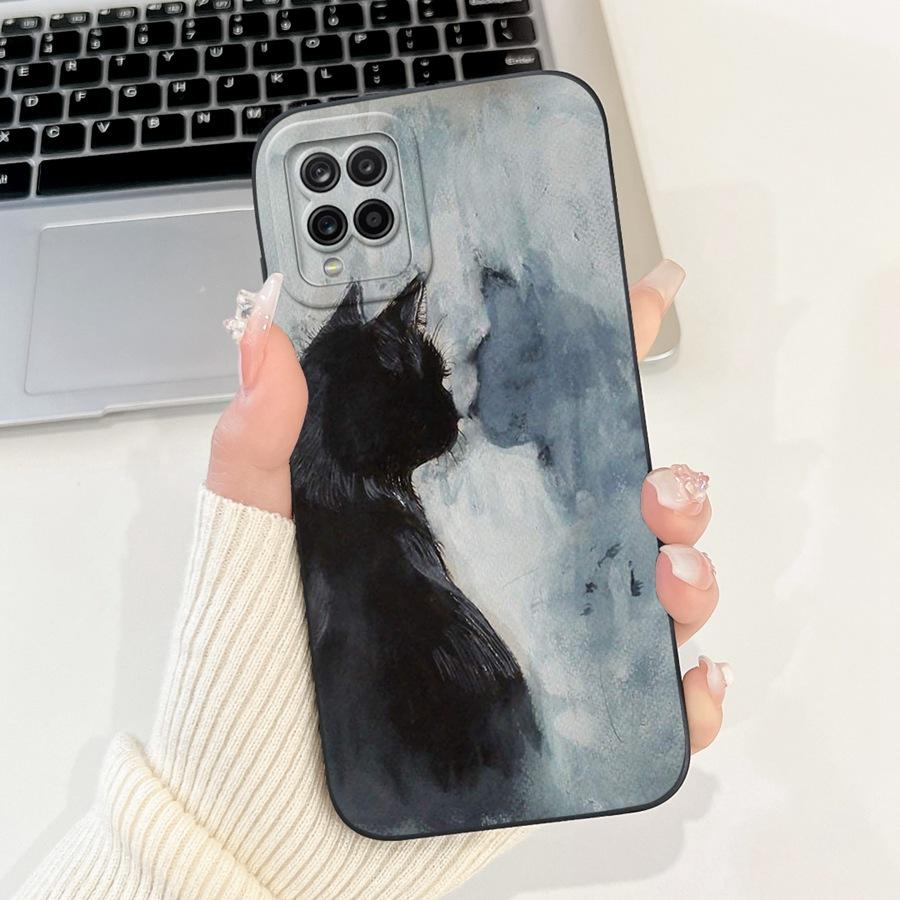 For Samsung A22 A225F 4G Phone Case Flower Painted Proective Cover for SamsungA22 A22s a 22 s 5G Soft Silicone Funda Capa