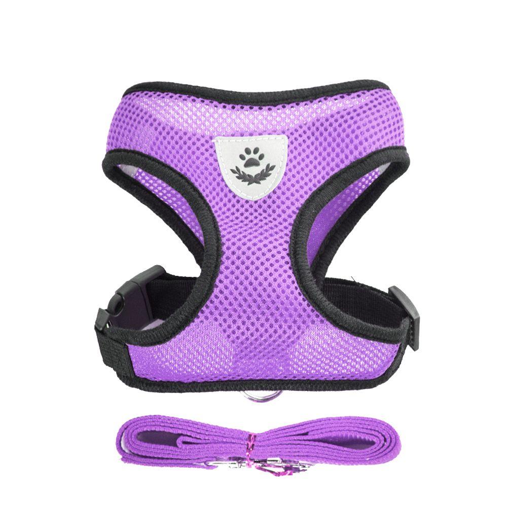 Comfortable Cat Mesh Fabric Collar Puppy Vest Dog Leash Pet Harness
