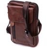 Excellent Men's Belt Bag Made of Genuine Leather Vintage Bag 22564 Brown