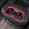 Red Rear Cup Holder Trim Bezel Cover For Toyota Tundra Sequoia -2024
