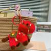 Rotes Pferd Plüsch Schlüsselanhänger Realistisches Weiches Stofftier Schlüsselanhänger Pony Maskottchen Geschenk für Firmenveranstaltungen Kinder