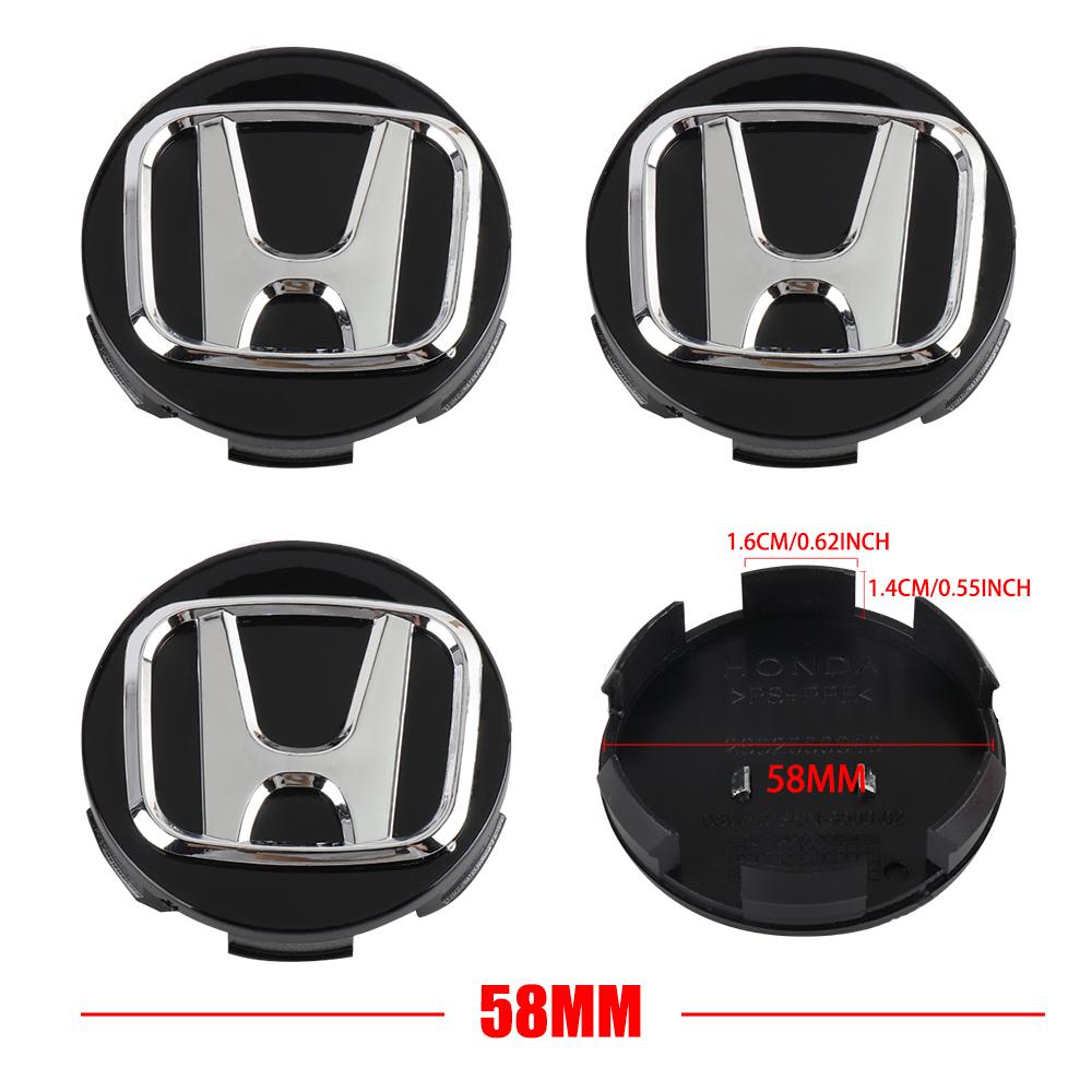 4Pcs 56/58/60/69MM For Honda Civic Jazz Adv 150 INSPIRE XR-V CR-V UR-V Fit Type R Car Wheel Center Hub Caps Covers Accessories
