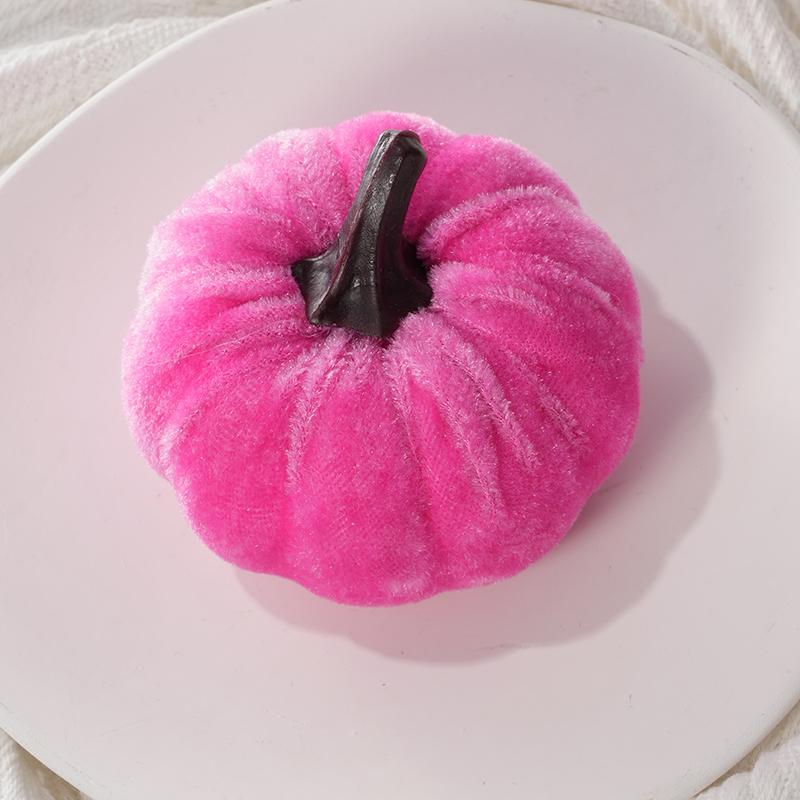 1PC Halloween Simulation Flannel Pumpkin Decoration Colorful Cloth Pumpkin Happy Helloween Party