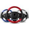 Braid Auto Stuurwielhoes Decoratie Koolstofvezel Microvezel Leer Met Naalden Draad Splice Hoezen Sport Mode 38cm