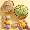 Glitter Dumpling Squishy with Box Dumplings Sensory Steamer Soft TPR Dough Ball for Decompression Fidget Toy Stress Relief Gift