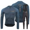 Set de tricou pentru ciclism cu mânecă lungă, respirabil pentru echipă, pantaloni cu salopete, haine pentru biciclete, haine pentru bărbați