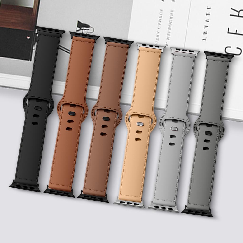 Шкіра Для ремінців Apple Watch 44мм 45мм 40мм 41мм 42мм 46мм Справжній браслет Correa iWatch Серії 11 10 9 6 SE 7 8 ultra 3 Ремінець