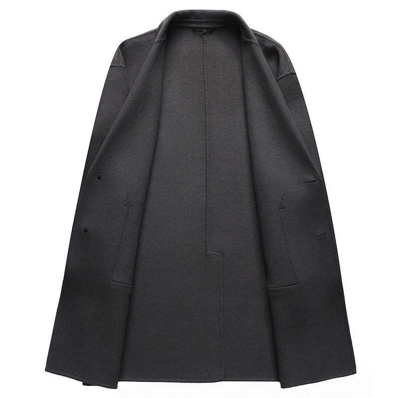 Autumn and Winter New Wool Double-sided Wool Coat Men's Long Hand-sewn Wool Wool Coat Jacket for Men