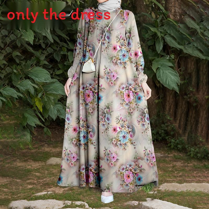 Ethnic Boho Long Dress With Polyester Blend For Party And Casual Wear