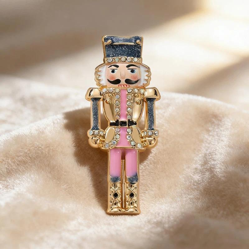 Nutcracker Cartoon Enamel Brooch Pin 1Pcs Unisex Trendy Accessory for Women Christmas Party Backpack Decor