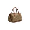 Coach Rowan 25 Classic Presbyopia Zipper Closure Canvas and Leather Boston Bag Briefcase Shoulder Crossbody Handbag Medium Women's Brown