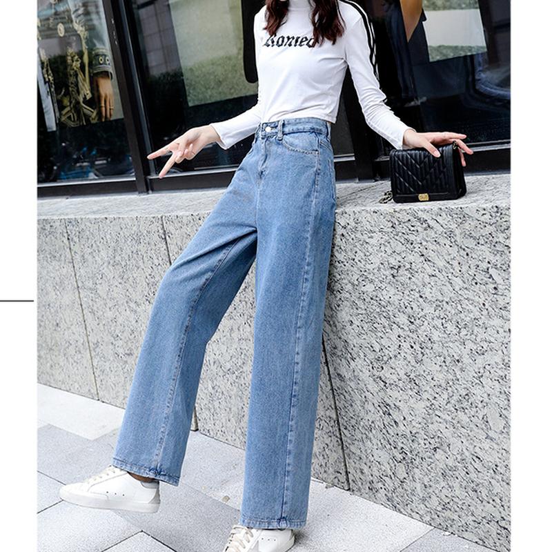 High Waist Women Jeans Vintage Wide Jeans Long Women Loose Pants Straight Trousers