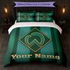 Werder Bremen FC Custom Name Text Bedding Set 1 Duvet Cover+2 Pillowcases Soccer Logo Personalized Gift For Special Occasion Bedroom Decor