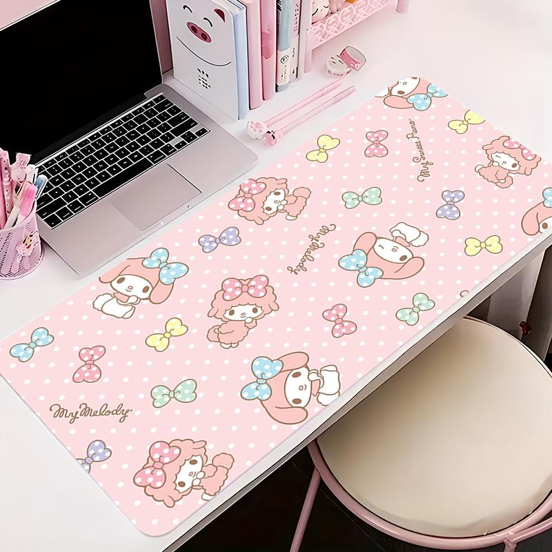 Pink My Mmelody Anime Mousepad Cartoon Cute Kawaii Mouse Pad Soft Keyboard Pad Pc Accessories Table Mat Gaming Cabinet Carpet