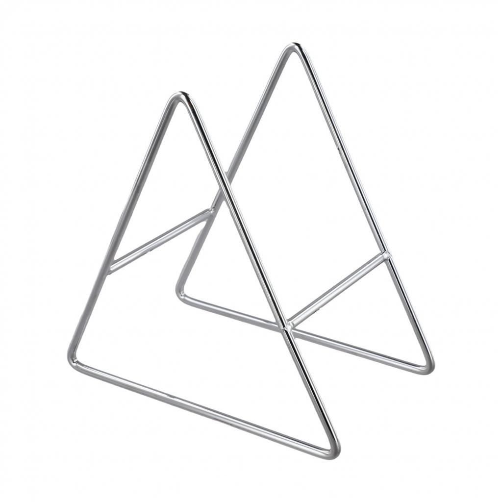 Silver Coaster Holder Space-saving Triangle Coasters