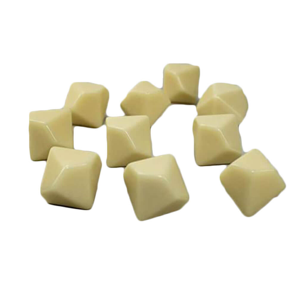 Blanco Dobbelsteen Ivoor (10/Zak) (D10)