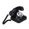 WX-3011 Vintage Schwarz Multifunktions-Festnetztelefon aus Kunststoff Retro-Draht