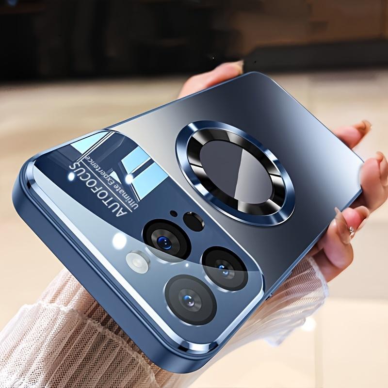 2025 New Titanium iPhone Case for 16 15 14 Pro Max, Luxury Matte Magnetic Cover with Camera Lens Protector, Anti-Scratch Wireless Charging Phone Shell
