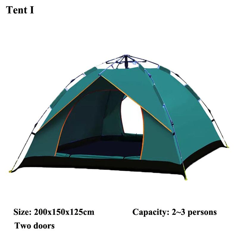 Quick Automatic Opening Outdoor Camping Tent, Waterproof Sunshield, Build-free Picnic Shelter, Family Beach Large Space Soft and Comfortable