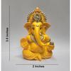 Mango Terracotta Finish Ganesha for Car Dashboard Home Decor Gifting Diwali Birthday Festivals 3.5 x 2 Inches