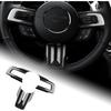 Carbon Fiber Steering Wheel Button Sticker Interior Panel Cover Trim for Ford Mustang 15-22 Anti Scratch Decorative Accessories