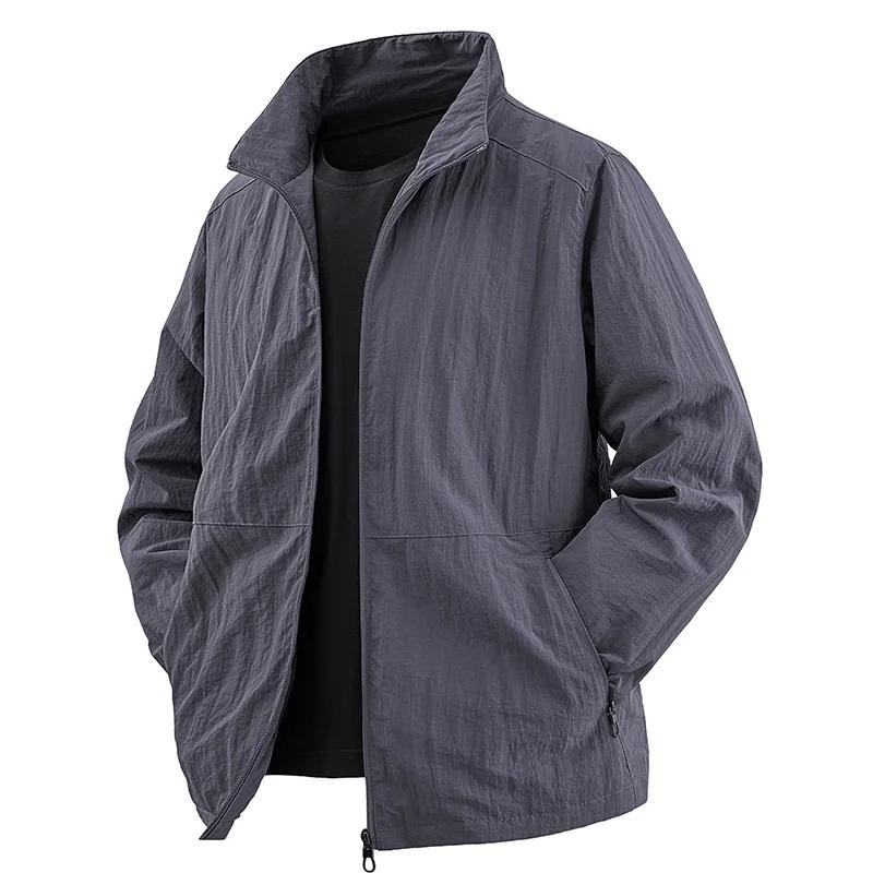 Plus Size Men's Casual Jackets Autumn Spring Bomber Jacket Windbreaker Men Zipper Coats