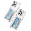 Transparent Case Color Blocking for IPhone Case Ins Style Light Luxury Anti Drop Card Bag Phone Case for Apple