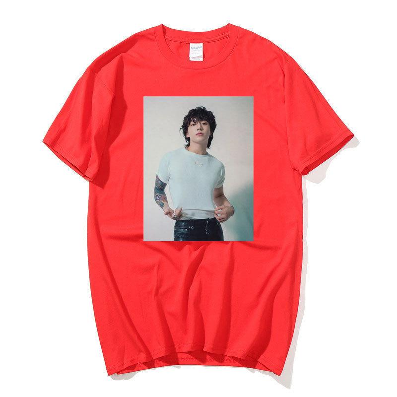Shaotuan Jung Kook Surrounding Harajuku Print Fashion Men'S And Women'S T-Shirts Tops Short Sleeves