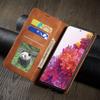 Lærdeksel for Samsung Galaxy A72 A52 A42 A32 A22 4G A12 5G A03s A04S A21s Flip-deksel S21 S20 Ultra FE S10 S9 S8 Plus S7 Edge