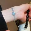 Luxury Vintage Devil's Eye Bracelet Copper Zircon Banquet Clothes Jewelry  Party Favors
